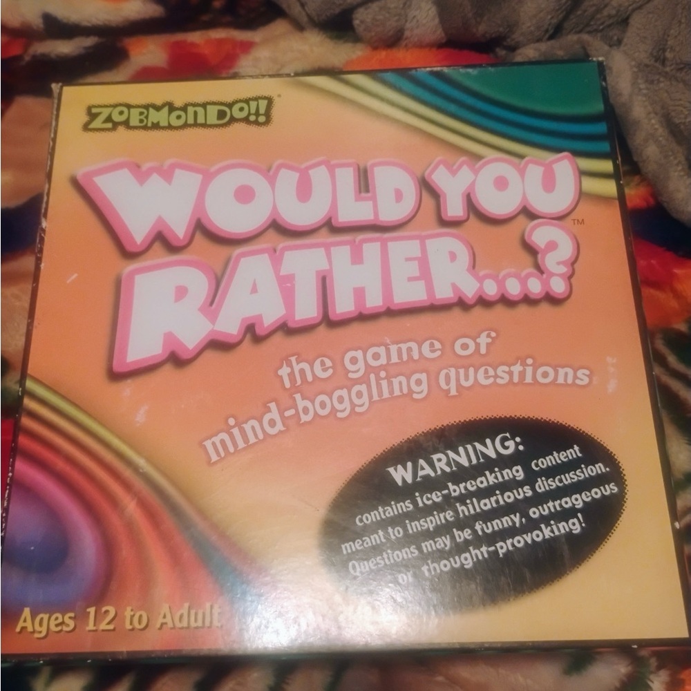 Zobmondo!! Would You Rather...? -The Game of Mind Boggling Questions! New sealed